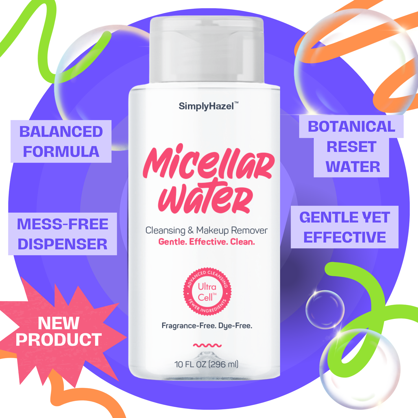 Micellar Water | Facial Cleansing + Makeup Remover